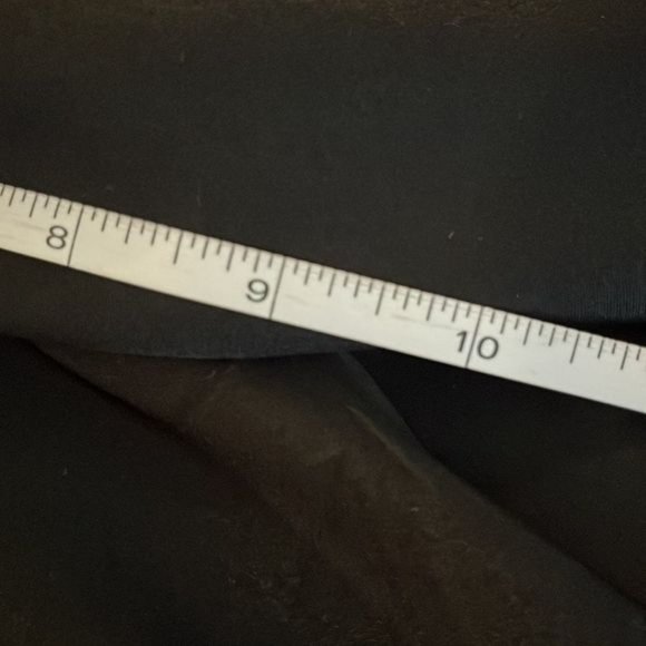 Shein Curve Black side slit skirt with back zipper gathered slinky material 0X - Picture 12 of 13